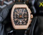 Franck Muller Vanguard Yachting V45 Black Face 7750 Movement 44*54mm Rose Gold Watch